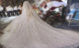 Bridal Veils B58 Cathedral Wedding Veil Bling Soft Single Tier With Comb Glitters Accessories9775335