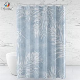 Shower Curtains RYB HOME Palm Leaf Bath Curtain For Decor Waterproof With Free Hooks Bathroom