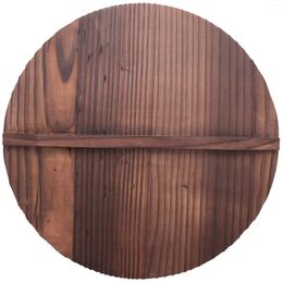 Cookware Sets Kitchen Multi-Functional Wooden Pot Cover Handle Pan Lid Eco-Friendly Anti-Scalding Wood Baking Lids 36cm