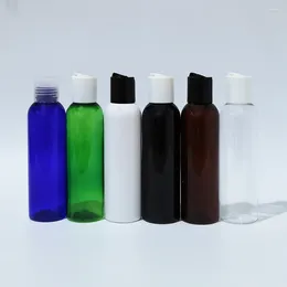 Storage Bottles 30pcs 150ml Empty White Amber Plastic Bottle With Disc Cap 5oz PET Cosmetic Container Liquid Soap Lotion