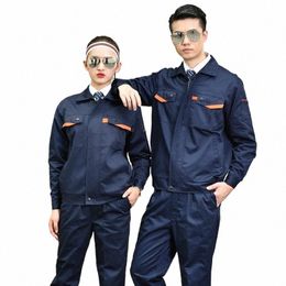 lg Sleeve Mechanical Working OverallsMen Women Reflective Factory Worker Wear Welding Suits Breakdown Service Workshop Uniform j5dF#