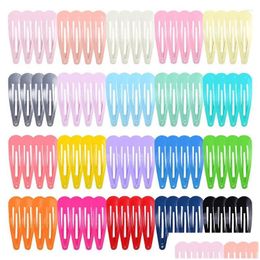 Hair Accessories 20Pcs Solid Color Type Metal Candy Baby Bb Clips Girls Hairpins Clip Kids Headwear Children Drop Delivery Maternity Dh3Yd