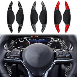 Car Carbon Steering Wheel ABS Shift Paddle Shifter Extension Stickers For Nissan Teana 2019-2022