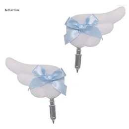 Hair Clips B36D Handmade Hairpin Stylish Angel Wing Clip Barrette Sweet Bowknot Side