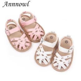 Sandals Cute Baby Girl Sandals with Flower for Summer shoes Infant Princess Leather Sandals soft rubber sole Newborn Babies and Toddlers 240329