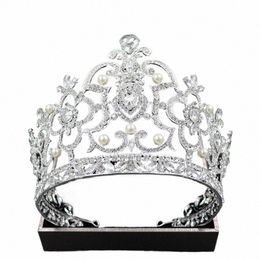 tiaras And Crowns For Women Baroque Big Tiaras Large Pageant Wedding Crowns Headdr Crystal Headband Jewelry Accories Gifts d9fo#