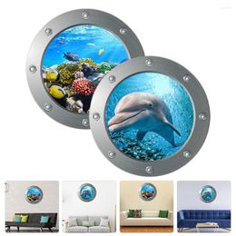 Wallpapers Wall Sticker Murals Bedroom Ocean Decor Dolphin Decals Sea Life Stickers Themed Kids Bathroom