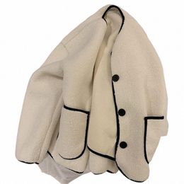 women Faux Shearling Jacket Women Loose Jacket Stylish Women's Round Neck Cardigan Coat Thick Warm Fiable Winter Jacket F8Rm#