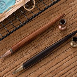 Natural Solid Wood Gourd Accessory Sandalwood Gel Pen High Quality Retro Grasp Practise Writing Students Supplies Gifts