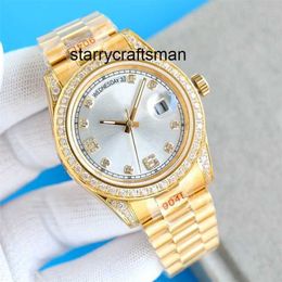 Luxury Watch RLX Clean Mechanical Watch Automatic Diamond Dail 41mm Gold Scratch Resistant Sapphire Fashion Business Swimming 904L Stainless Steel WristWatch