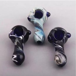 Wholesales 3 Inch Smoking Hookah Tobacco Spoon pipe Colored Mini Glass Pipe Small Hand Pipes For Oil Burner Dab Rig Bong