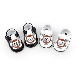 Sandals Cartoon Lion Baby Sandals Toddler Boys First Walkers Newborn Girls Shoes Soft Sole Infant Summer Beach Shoes 240329