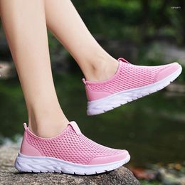 Casual Shoes For Women 2024 Knitting Sock Sneakers Ladies Spring Summer Slip On Shoe Woman Loafers Flats Walking Round Toe Plus Size 42