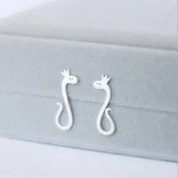 Stud Earrings Fashion Simple Silver Plated Jewellery Animal Snake For Women Girl Gift Earings -silver-jewelry Brincos E222
