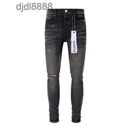 Men's designer pants Trendy brand Purplr jeans new anti aging slim fit casual tight mens