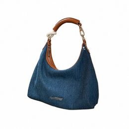 2024 New Style Fiable Women's Shoulder Bag Denim Women Brand Handbag Big Wallet Designer Cross Tote Bag Travel PU Handbag v2Hg#