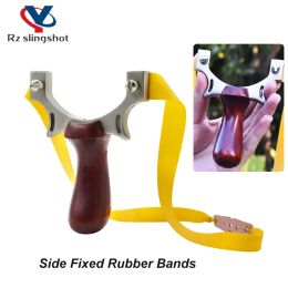 Tools Wooden Handle Stainless Steel Slingshot High Quality Comfortable Sling Special Bow Head Design Hunting Shooting Slingshot