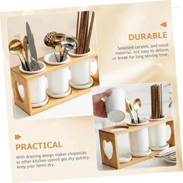 Chopsticks 1 Set Chopstick Holder Utensil Organiser Cutlery Silverware Flatware For Drawer Wooden Utensils Durable