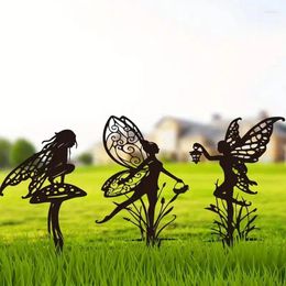 Garden Decorations Metal Landscape Stakes Fairies Figures Sculpture Art Fairy Lawn Ornaments And Yard