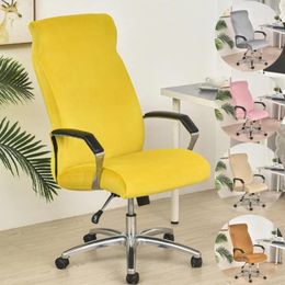 Chair Covers Velvet Office Cover Elastic Computer Chairs Anti-dust Solid Color Gaming Slipcover With Zipper For Study Room