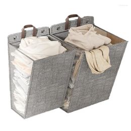 Laundry Bags Foldable Hanging Dirty Basket Hamper Space-saving Large Waterproof Clothes Dolls Storage Bag For Bathroom Organizer
