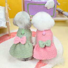 Dog Apparel Imitation Lamb Wool Pet Clothes Small And Medium-sized Warm Cotton Autumn Winter Puppy Ice Skirt