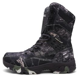 Boots High Top Classic Waterproof Military Tactical Boots Man Outdoor Camouflage Hunting Boots Breathable Men Army Commando Boots