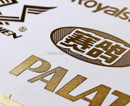 Window Stickers Custom Computer Telephone Thin Gold Silver Metal Label Adhesive OEM Luxury Metallic Foil Sticker