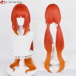 Game Sumeru Nilou Cosplay Wig Nilou 80cm Long Red Heat Resistant Synthetic Hair Halloween Party Wigs + Wig Cap