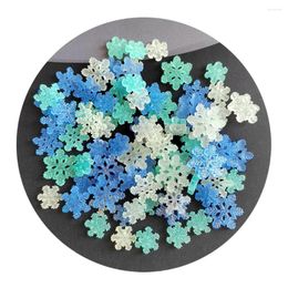 Decorative Flowers Snowflake Flower Artificial Winter Flake Beads Kawaii Decors Mixed Sizes Beautiful Resin For Hairclips Making