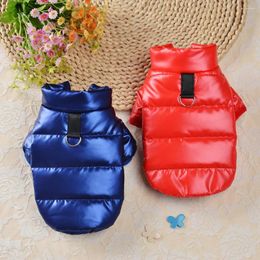 Dog Apparel Bright PU Leather Clothes For Small Dogs Puppy Jacket Waterproof Coat Winter Warm Pet Costume Chihuahua Shih Tzu Outfits