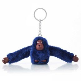 Keychains & Lanyards Cute Fluffy Fur Tiny Monkey Key Chain For Woman Mini Keychain On Bag Car Trinket Jewellery Wedding Party Kids Toys Dhupy