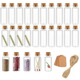 Storage Bottles 10Pcs 5/8/10/12/15/20/25/30ml Empty Cork Glass Wishing Bottle Mini Vials For DIY Decoration Wedding Party Supplies