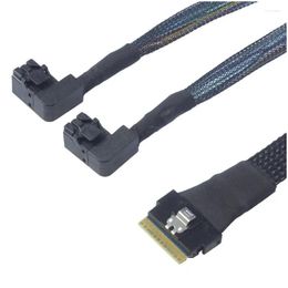 Computer Cables Connectors S Mini Sas Slim Sff-8654 8I 4.0 To 2 Port Sff-8643 Right Bend Connexion Drop Delivery Computers Networking Otbwy