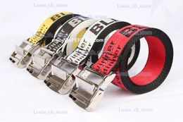 Belts Fashion industrial party with yellow street style belt 2 meters long with silver buckle hip trendy accessories belt T240330