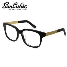 Sunglasses Frames Eyeglasses Optical Eyewear Square Men Women Acetate Glasses Frame Diopters Crystal MaBlack Gray Color Spectacle RFG7004