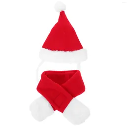 Dog Apparel Pet Christmas Hat For Adorable Scarf Transformation Outfit Holiday Party Short Plush Decorative