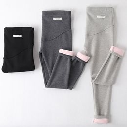 Winter Velvet Pants For Pregnant Women Maternity Leggings Warm Clothes Thickening Pregnancy Trousers