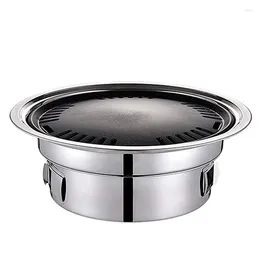 Tools BBQ Charcoal Grill Portable Household Korean Round Carbon Barbecue Camping Stove Indoor And Picnic