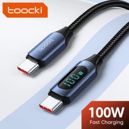 Toocki PD 100W/66W USB C Cable For MacBook Pro Fast Charging Type C Cable For Xiaomi Samsung Data Wire Phone Charging Cable