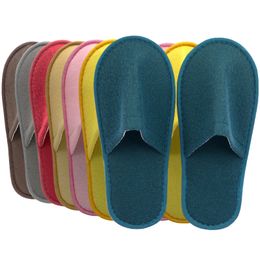 1 Pair Disposable Slippers Hotel Spa Slippers For Men Woman Travel Slides Households Shoes Non-slip Wedding Guest Slippers