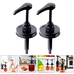 Storage Bottles 2 Pcs Honey Dispenser Dispensing Pump Bottle Pumps Head Creative Stainless Steel For Syrup