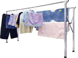 Hangers AEDILYS H-Type Metal Clothes Drying Rack 79 In Extended Length Foldable Design - Sturdy & Space-Saving
