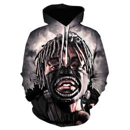 Aynı kapüşonlu sweatshirt ile yeni Amerikalı rapçi Juice WRLD, erkekler için modaya uygun gündelik avatar kapşon