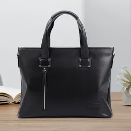 Briefcases Men's Real Leather Vintage Business Briefcase Casual Shoulder Bag Crossbody Daily Commuter Men Document