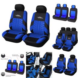 Upgrade Car Front Back Seat Covers Full Set Blue Universal Kia-Sportage Toyota-Camry For Hyundai-Ix35