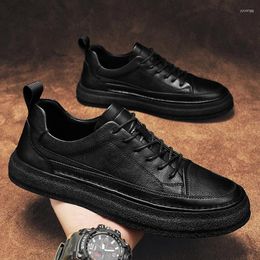 Casual Shoes British Style Men Lace Up Footwear Leather Fashion Walking Luxe Gentleman Oxford For Man Sneakers