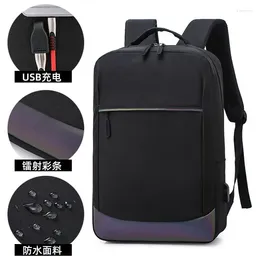 Storage Bags Waterproof School Bag High Capacity Multi-function USB Charging Men Business Travel Backpack Laptop Anti-theft