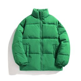 Harajuku men parkas zagęszcza ciepły płaszcz zimowy kurtka kolorowa bąbelka męska kobieta streetwear hip hop parka duże kurtki 5xl