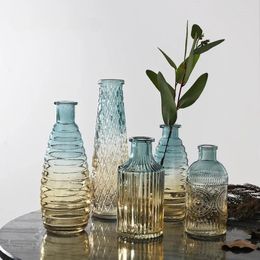 Vases Hydroponic Nordic Glass Vase Aesthetic Decoration Modern Tall Small Design Transparent Floreros Luxury Home Decor